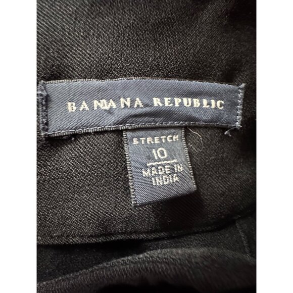 Banana Republic Black Stretch Skirt Size 10 Classic Basic Work Office Secretary - Picture 6 of 8